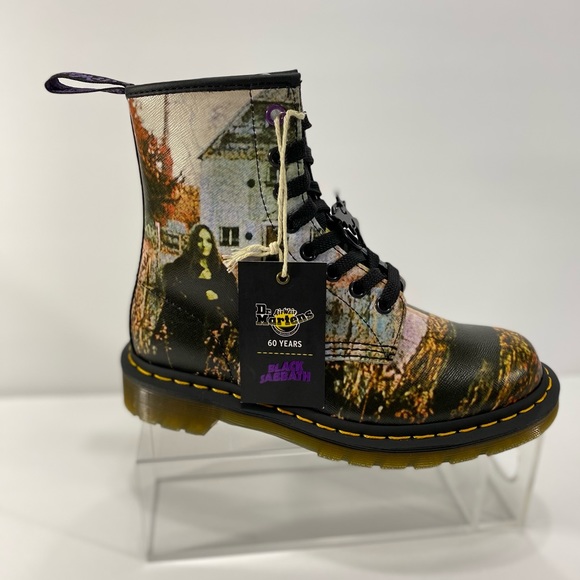 NEW DR MARTENS 1460 BLACK SABBATH LACE UP BOOTS - Picture 13 of 16